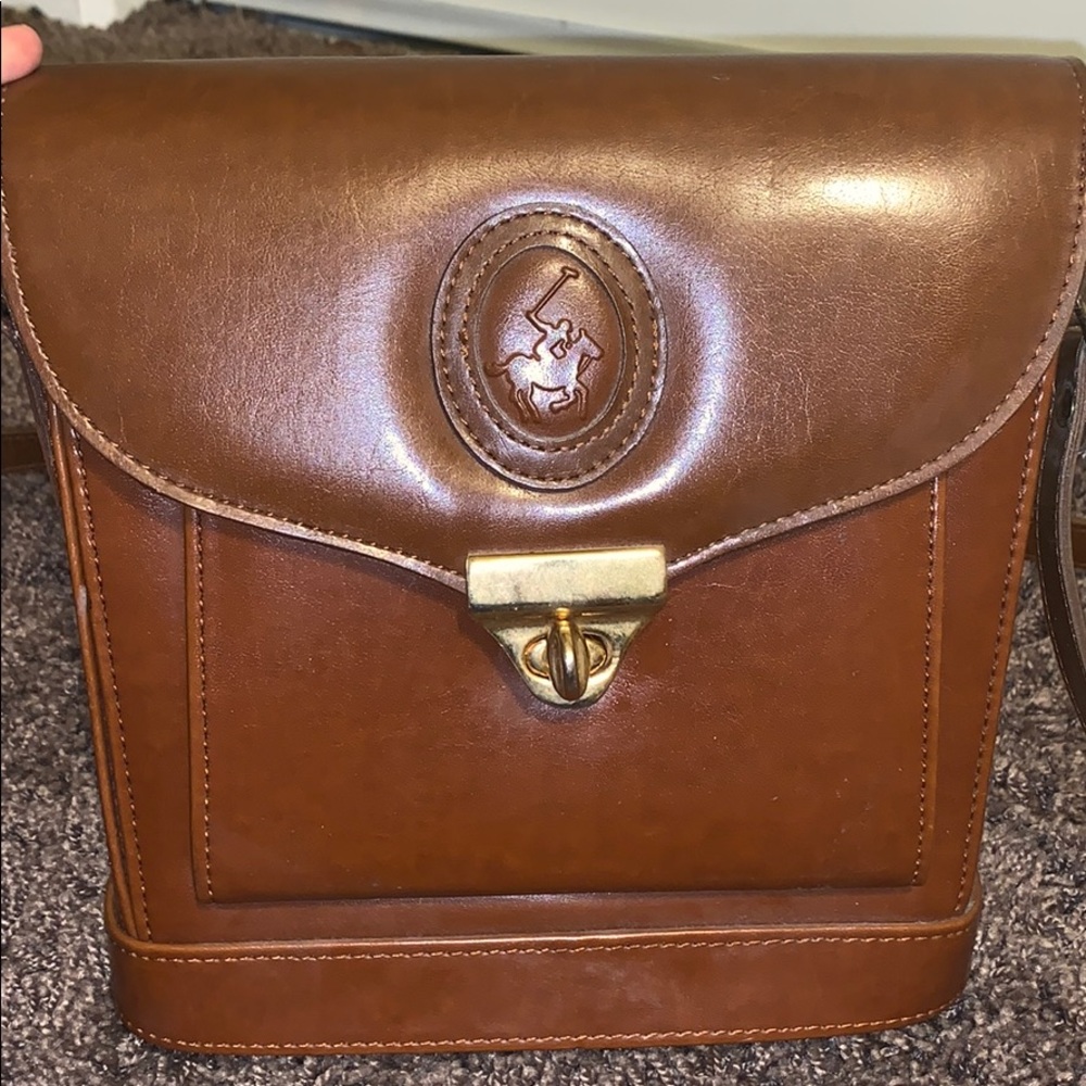 Vintage  leather polo cross body